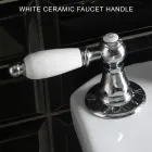 Grifo para bidé clásico de 3 orificios con palancas de latón Made in Italy - Noriana Viadurini