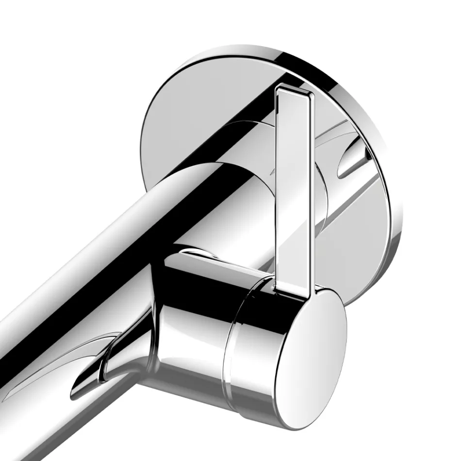 Grifo para lavabo empotrado de pared con diseño integrado 3 tamaños - Erkole Viadurini