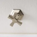 Grifo para lavabo de pared de diseño vintage en latón Made in Italy - Silvana Viadurini