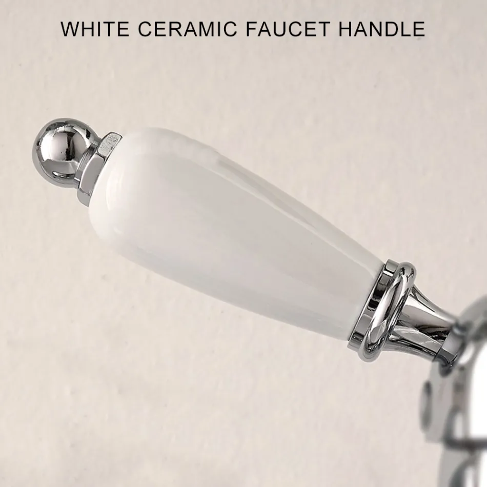 Grifería de pie para bañera con teleducha de latón Made in Italy - Noriana Viadurini