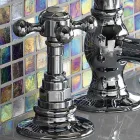 Grifo para bidé vintage de latón con 3 orificios Made in Italy - Elisea Viadurini