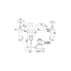 Grifo para bidé vintage de 3 orificios de latón Made in Italy – Katerina Viadurini