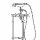 Grifo clásico para bañera sobre columnas de latón Made in Italy - Enriko Viadurini