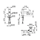 Grifo monomando para bidé de latón, diseño redondo - Antilio Viadurini