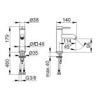 Grifo monomando para lavabo diseño redondo de latón - Antilio Viadurini