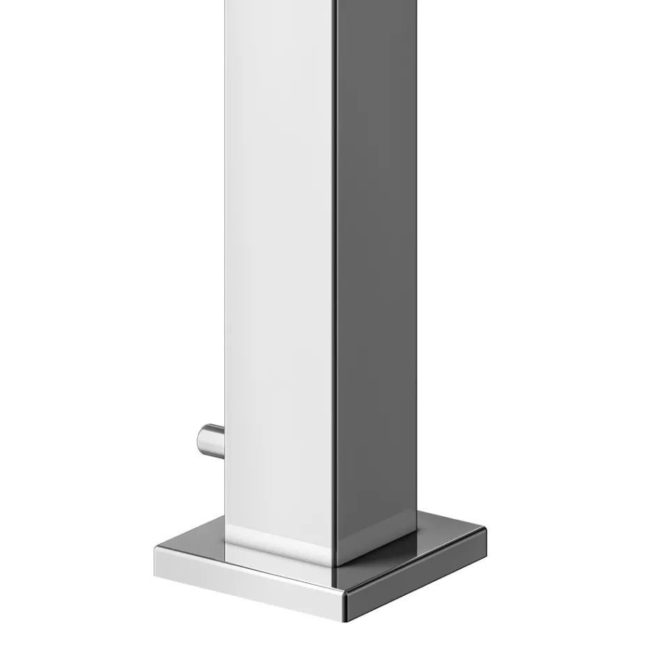 Grifo monomando para lavabo de latón de diseño cuadrado - Erik Viadurini