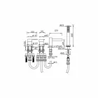 Grifo mezclador para bañera de diseño con 4 orificios Made in Italy - Bibo Viadurini