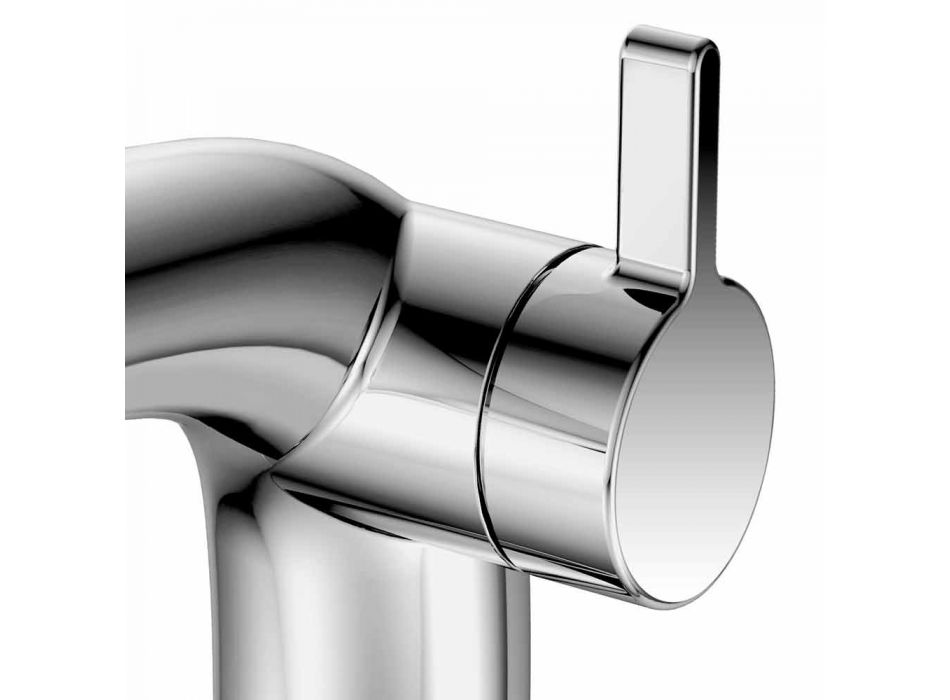 Grifo para lavabo moderno de 8 cm de altura en metal sin desagüe - Pinto Viadurini