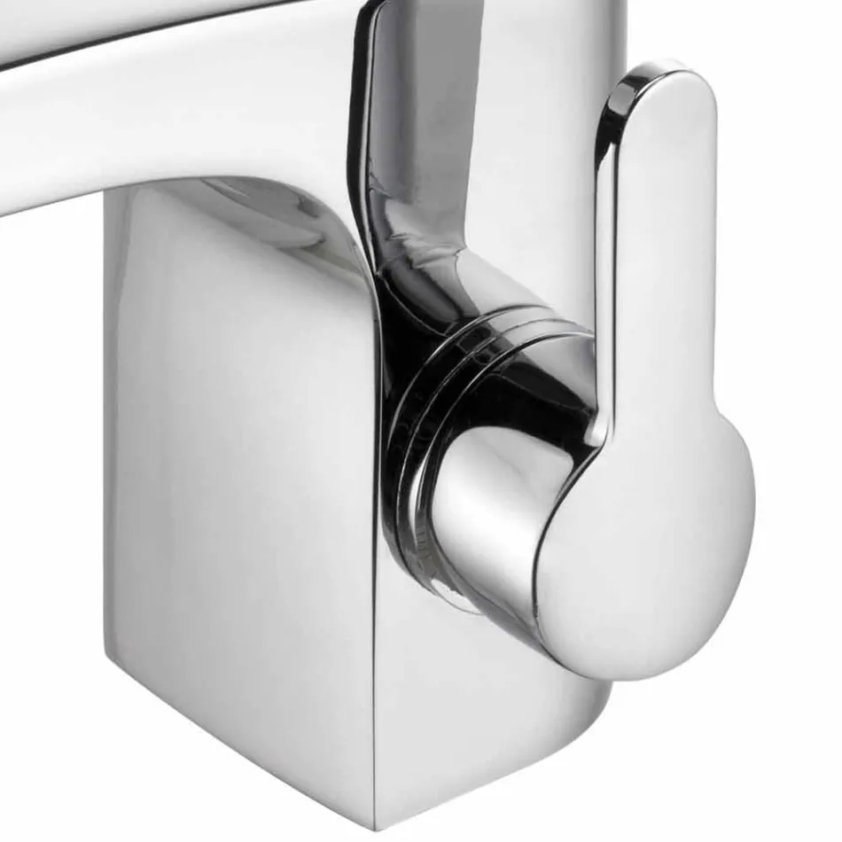 Grifo de lavabo de baño moderno de metal cromado sin drenaje - Gonzo Viadurini