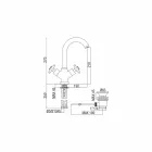 Grifo ajustable de un orificio con desagüe de latón cromado Made in Italy - Zumbo Viadurini