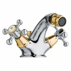 Grifo para bidé de un orificio en latón de diseño clásico Made in Italy - Lisca Viadurini