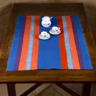 Runner of Italian Art producido y pintado a mano en una pieza única de cáñamo - Marcas Viadurini