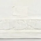 Corredor de lino pesado blanco natural con relieve de lujo italiano - Limao Viadurini