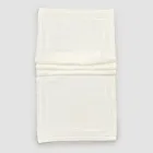 Corredor de lino pesado blanco natural con relieve de lujo italiano - Limao Viadurini