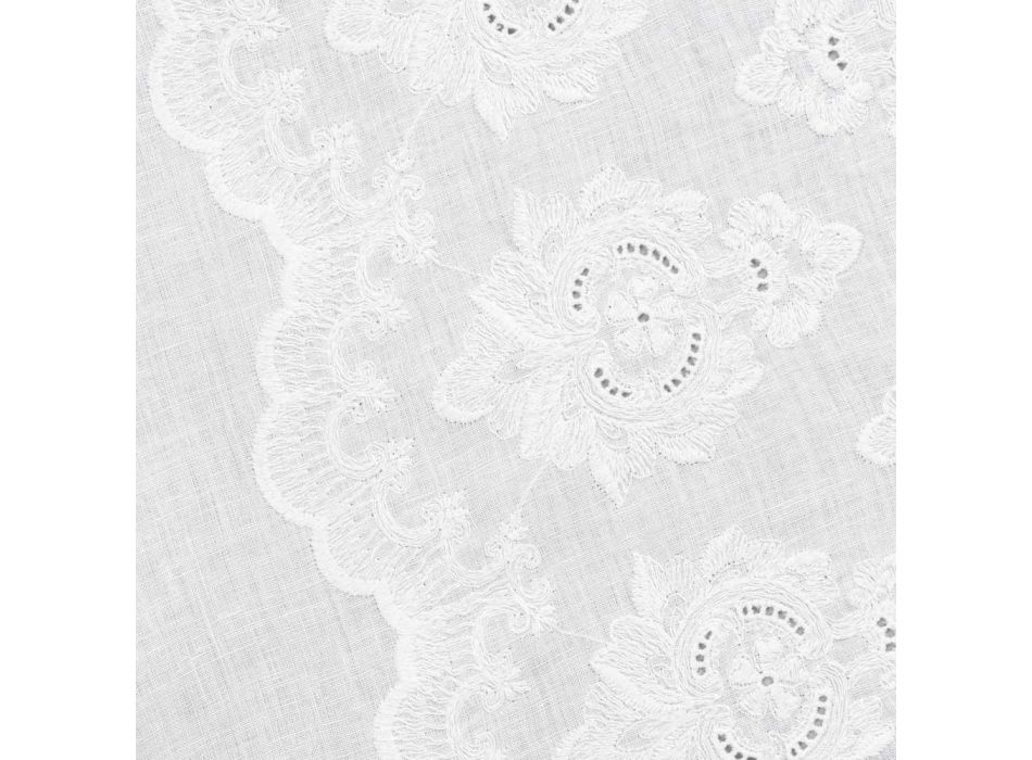 Camino de mesa 100% lino con bordado de diseño de lujo italiano - Giuggiolo Viadurini