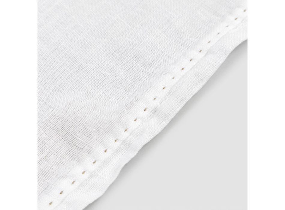 Camino de mesa 100% lino con bordado de diseño de lujo italiano - Giuggiolo Viadurini