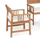 Salón 4 accesorios de jardín de diseño en madera de acacia - Roxen Viadurini