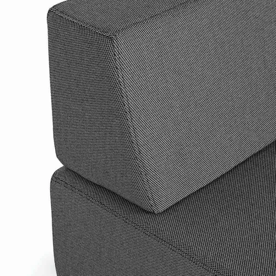 Lounge de esquina de diseño moderno al aire libre en tela Homemotion - Benito Viadurini