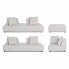 Lounge de esquina de diseño moderno al aire libre en tela Homemotion - Benito Viadurini