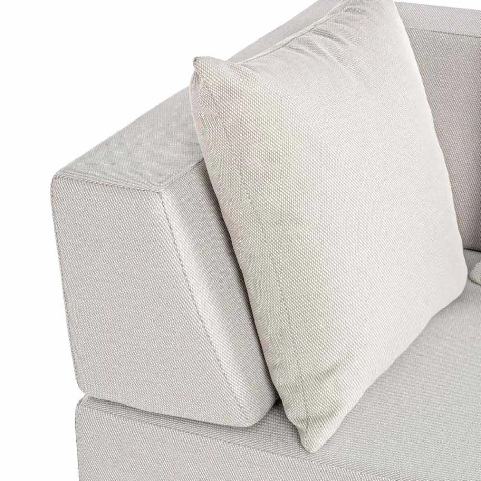 Lounge de esquina de diseño moderno al aire libre en tela Homemotion - Benito Viadurini