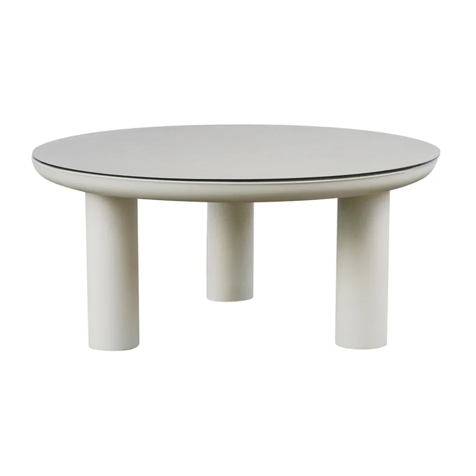 Salón Compuesto por 2 Sillones, 1 Sofá y 2 Mesas de Centro en Aluminio - Fusión Viadurini