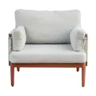 Salón compuesto por 2 sillones, 1 sofá y mesa de centro de aluminio - Symphony Viadurini