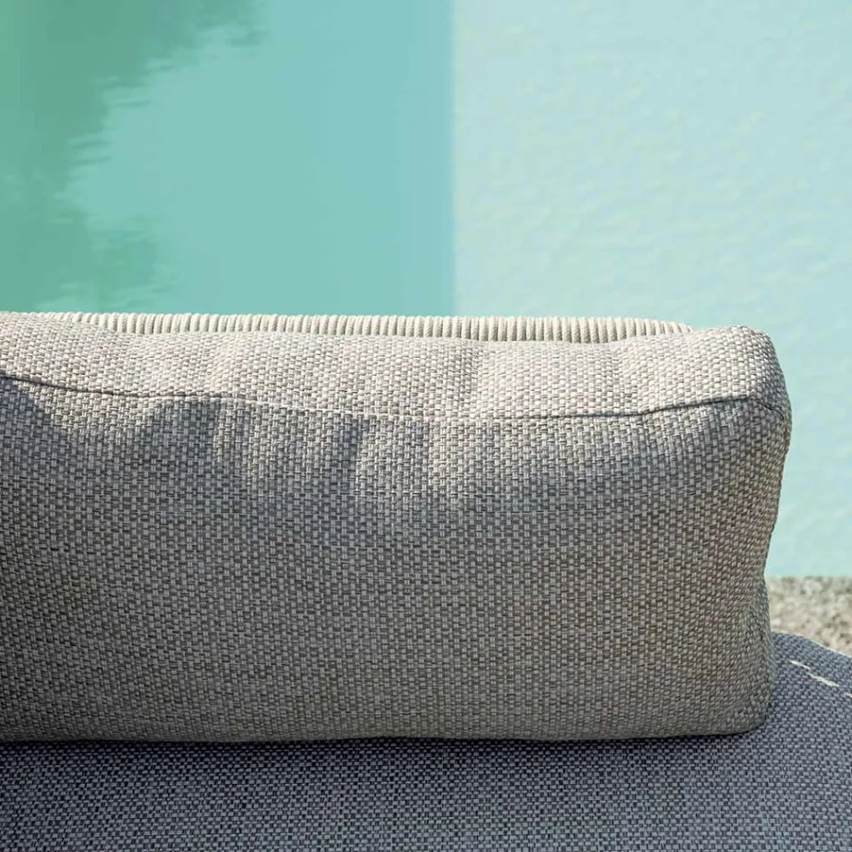 Salón compuesto por 2 sillones, 1 sofá y mesa de centro de aluminio - Symphony Viadurini