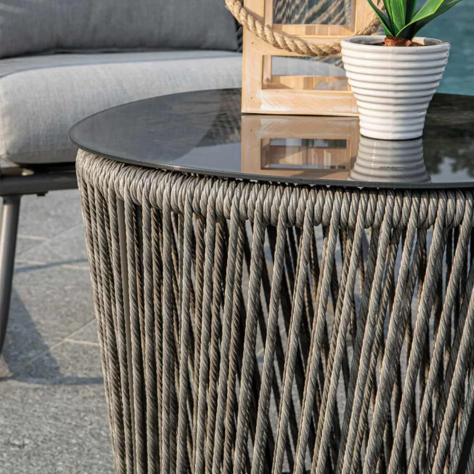 Salón compuesto por 2 sillones con mesa de centro - Maleta Viadurini