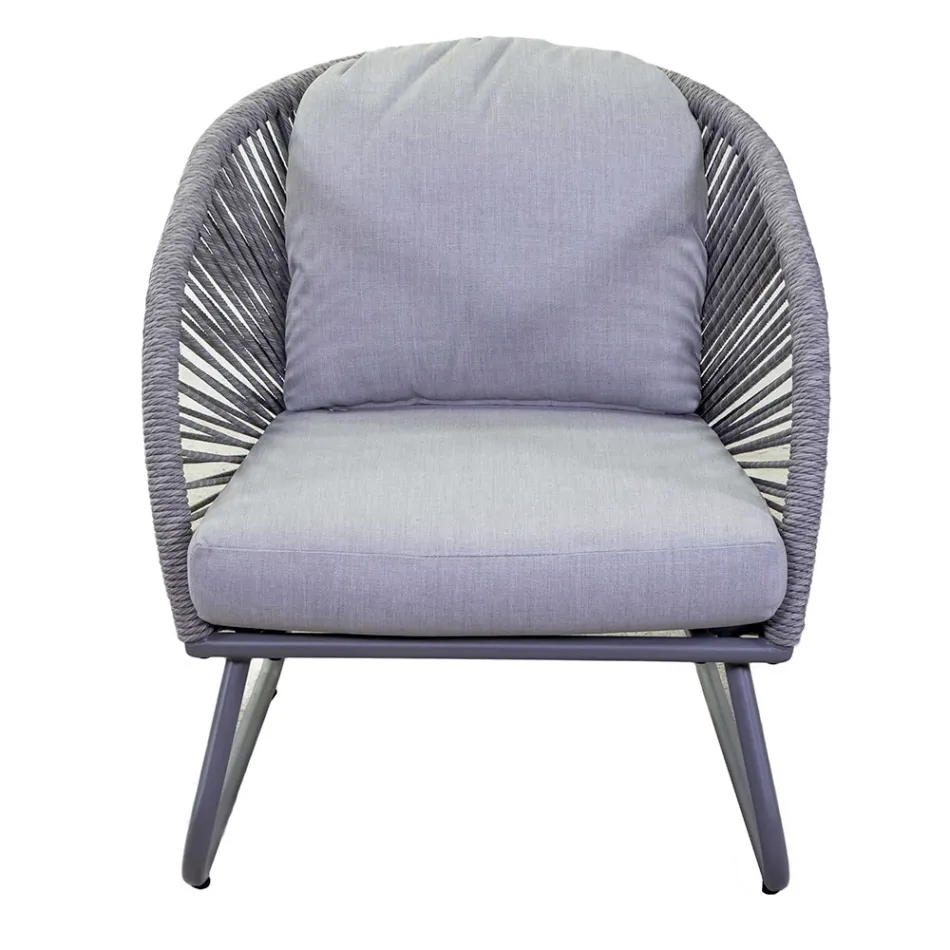 Salón compuesto por 2 sillones con mesa de centro - Maleta Viadurini