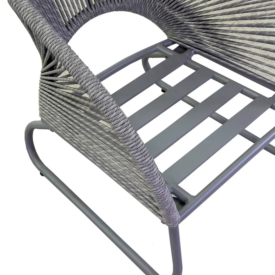 Salón compuesto por 2 sillones con mesa de centro - Maleta Viadurini