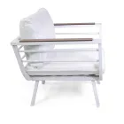 Salón de exterior compuesto por 2 sillones y 1 mesa de aluminio - Righello Viadurini