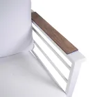 Salón de exterior compuesto por 2 sillones y 1 mesa de aluminio - Righello Viadurini