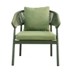 Salón de exterior con cojines y reposabrazos redondeados - Zenith Viadurini