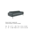 Sala de estar exterior con sofá y 2 sillones en tela Made in Italy - Suki Viadurini