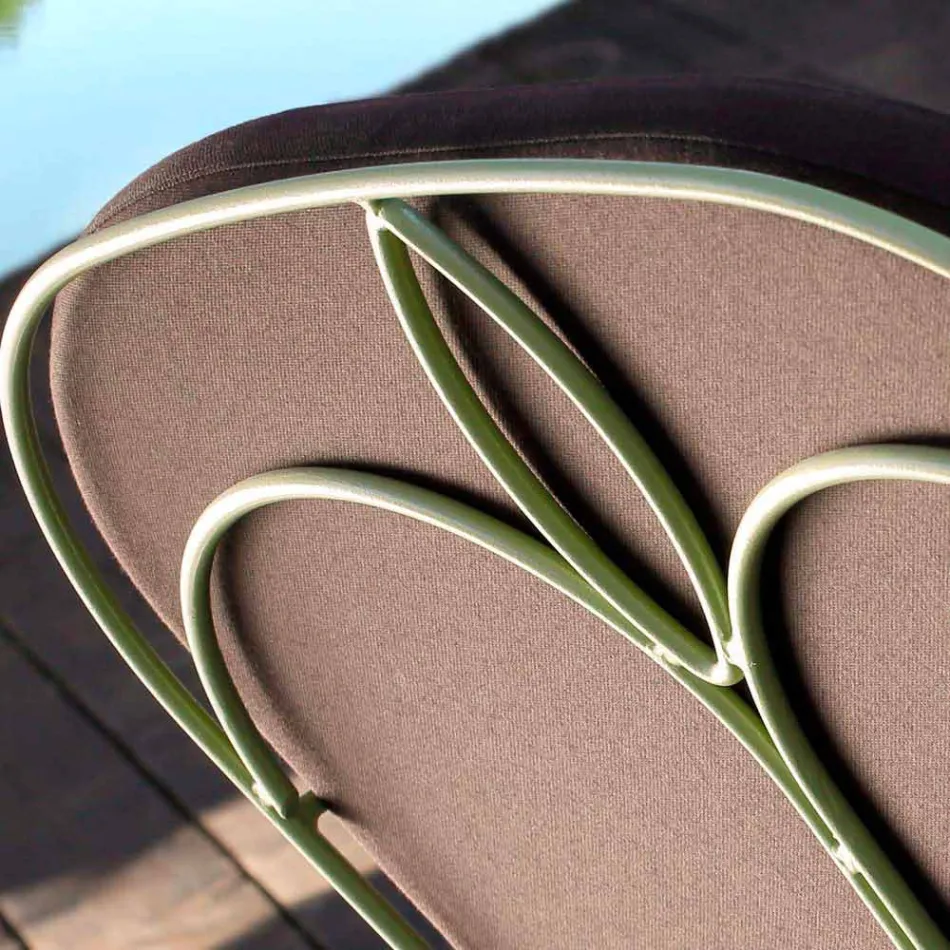 Salón al aire libre con estructura de hierro hecha a mano Made in Italy - Melinda Viadurini