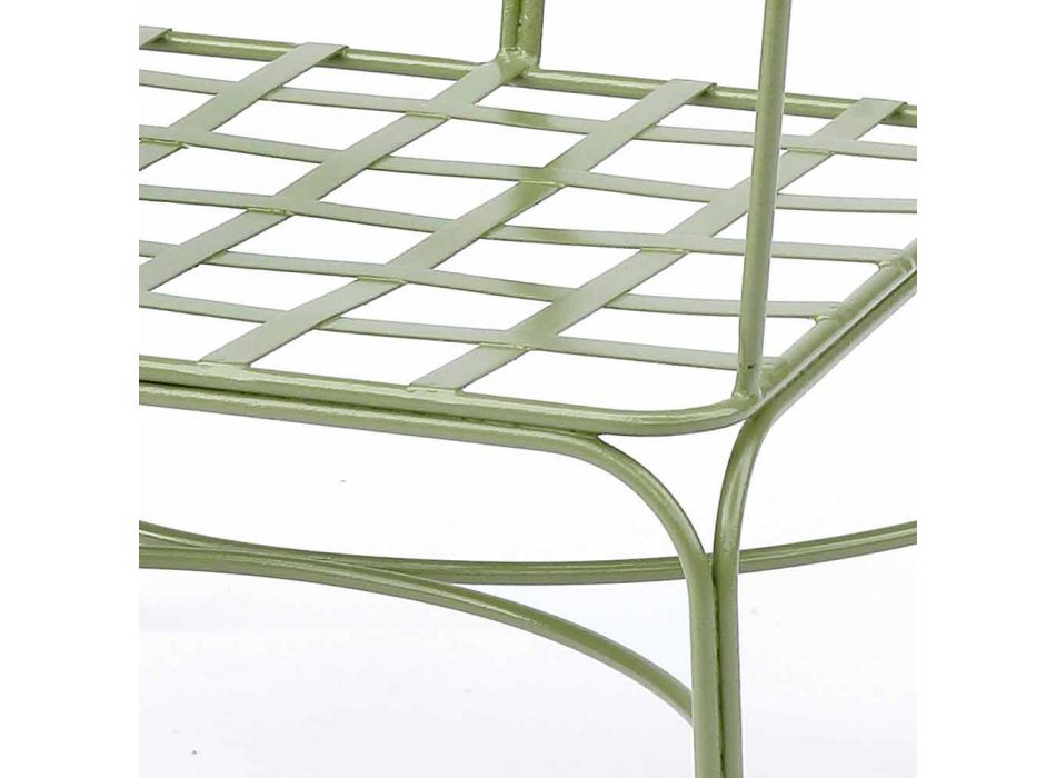 Salón al aire libre con estructura de hierro hecha a mano Made in Italy - Melinda Viadurini