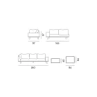 Lounge al aire libre en aluminio negro con mesa de centro de cerámica - Ghislain Viadurini