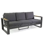 Tumbona de exterior de aluminio y reposabrazos de polywood - City Viadurini