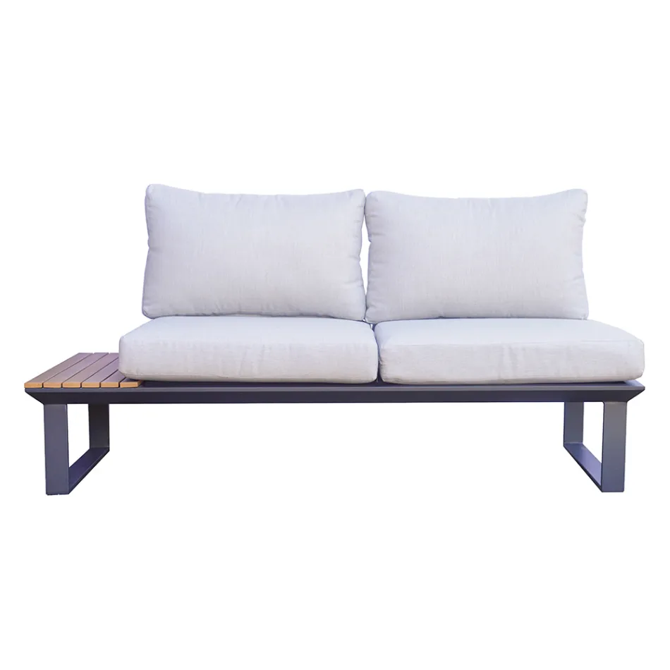 Salón de jardín compuesto por 2 sofás y mesa central - Pippo Viadurini