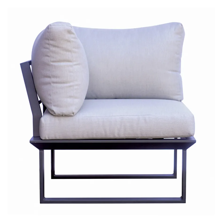 Salón de jardín compuesto por 2 sofás y mesa central - Pippo Viadurini