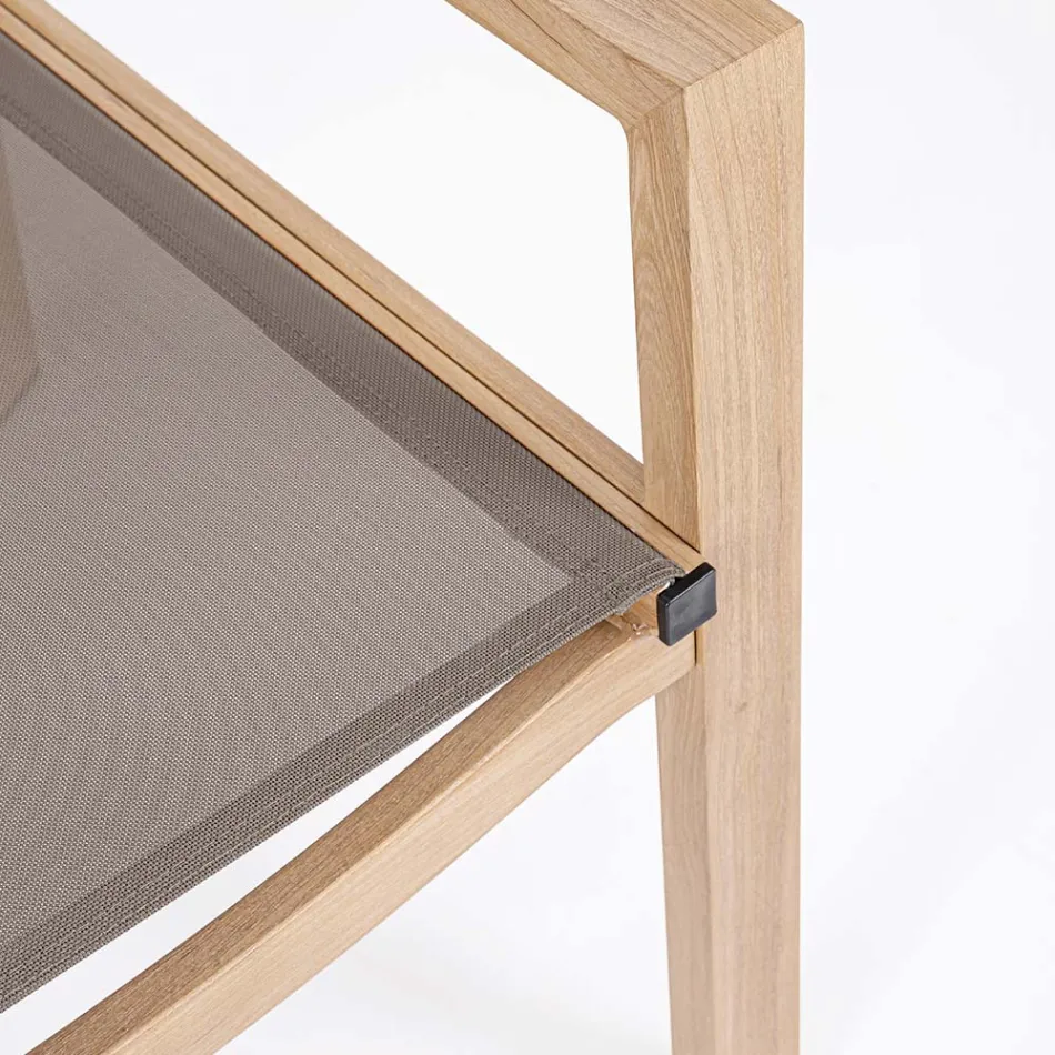 Salón de jardín con 1 sofá, 2 sillones y 1 mesa de centro - Plano Viadurini