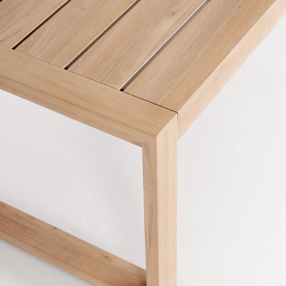 Salón de jardín con 1 sofá, 2 sillones y 1 mesa de centro - Plano Viadurini