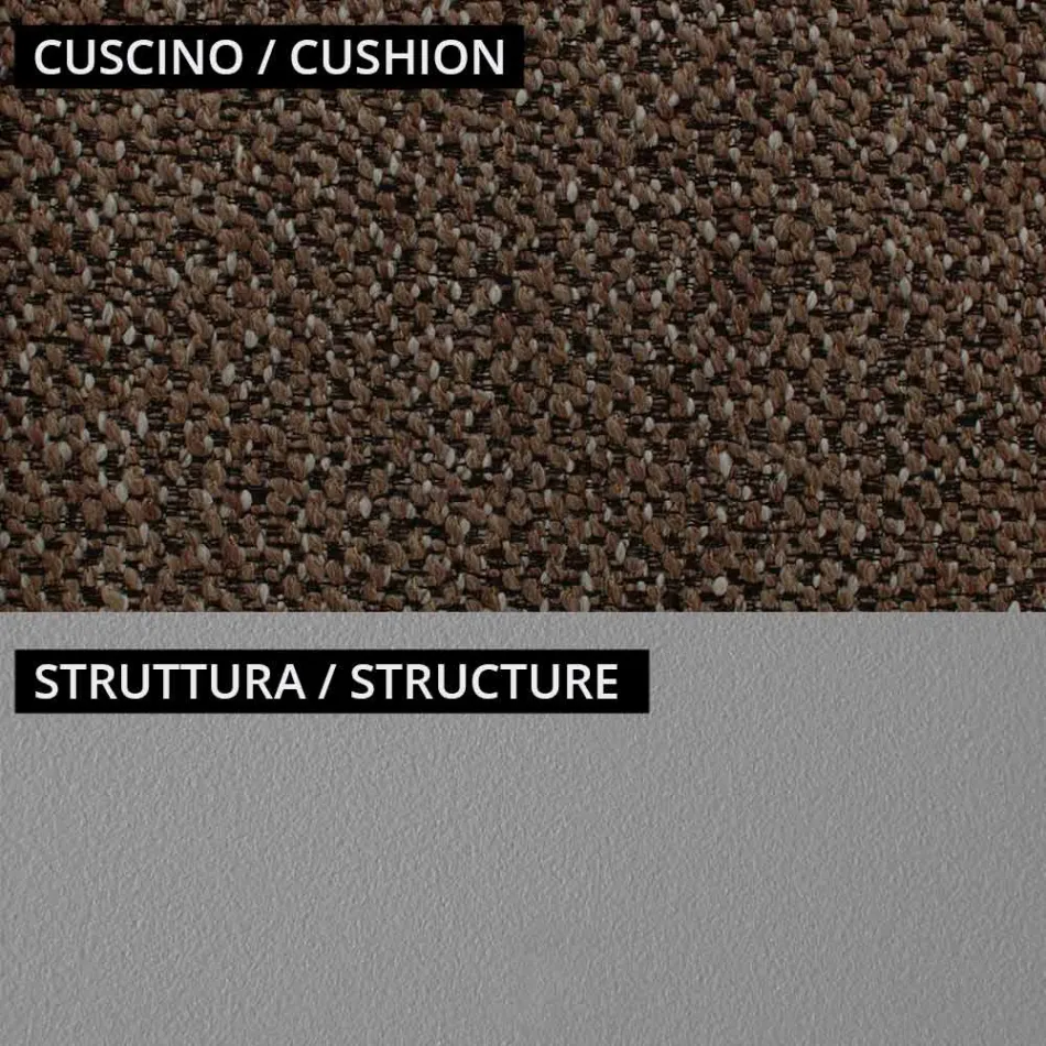 Salón de jardín con 1 sofá y 2 sillones Made in Italy - Macetero Viadurini