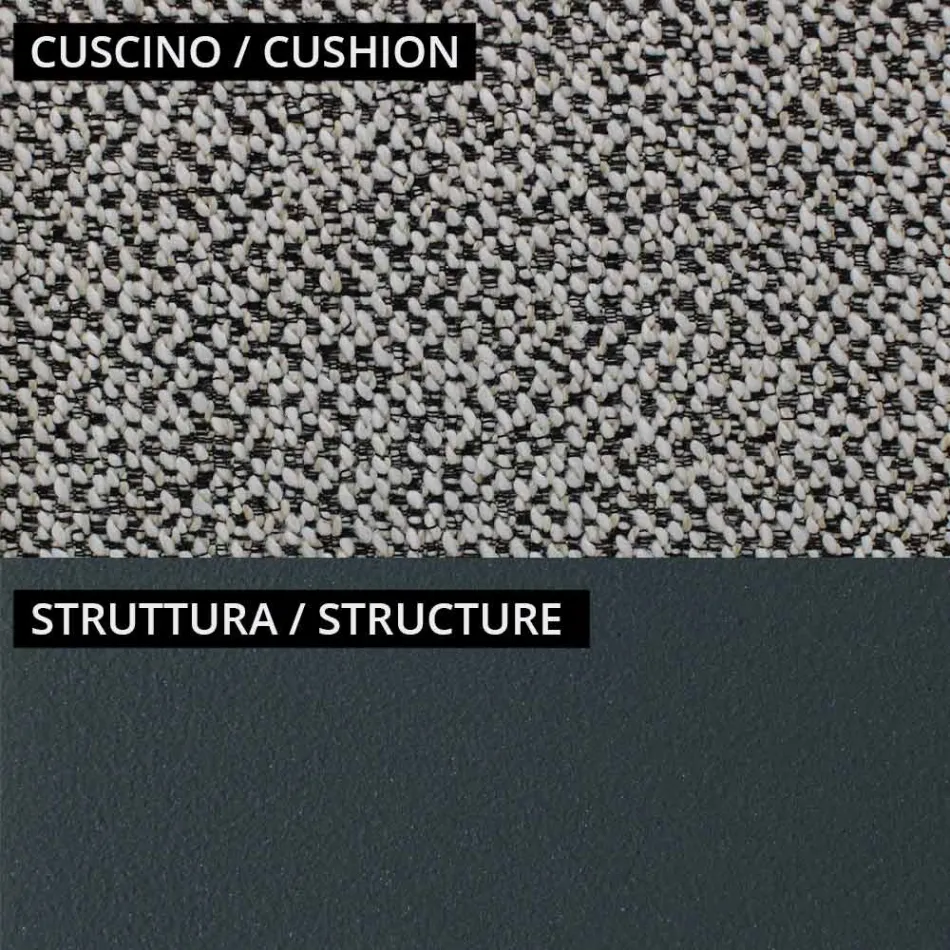 Salón de jardín con 1 sofá y 2 sillones Made in Italy - Macetero Viadurini