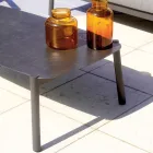 Salón de jardín con 2 sillones, 1 sofá y 1 mesa de aluminio - Minni Viadurini