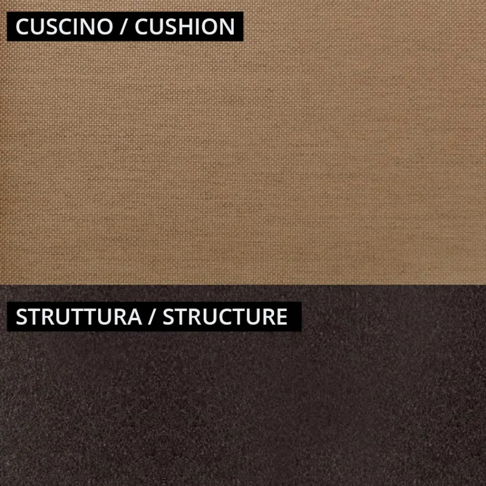 Salón de jardín con 2 sillones y 1 sofá de 2 plazas Made in Italy - Fontana Viadurini