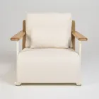 Salón de jardín con sofá, 2 sillones y mesa de centro - Montorio Viadurini