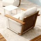 Salón de jardín con sofá, 2 sillones y mesa de centro - Montorio Viadurini