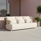 Salón de jardín con sofá, 2 sillones y mesa de centro - Montorio Viadurini