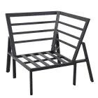 Salón de jardín con sofá y mesa de centro de aluminio - Etiqueta Viadurini